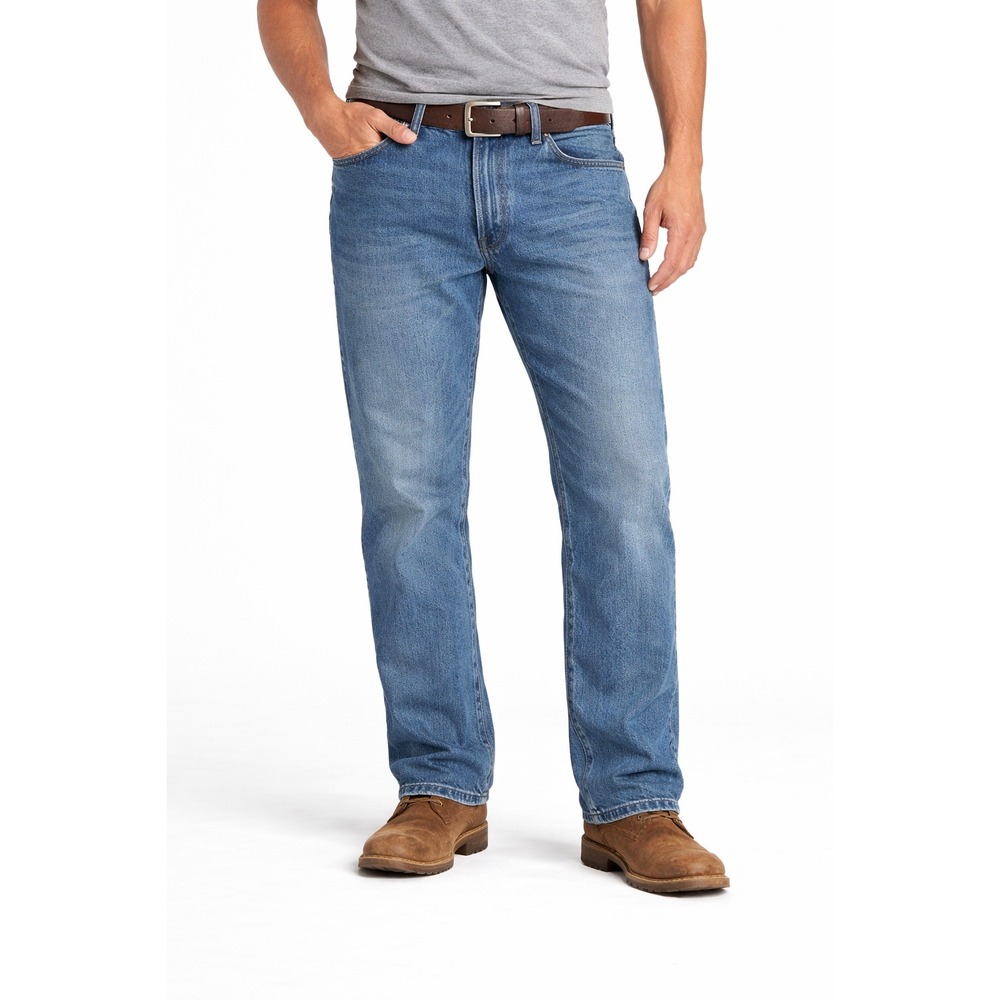 RUSTLER Classic Straight Leg Denim Jeans – Men's 36x30